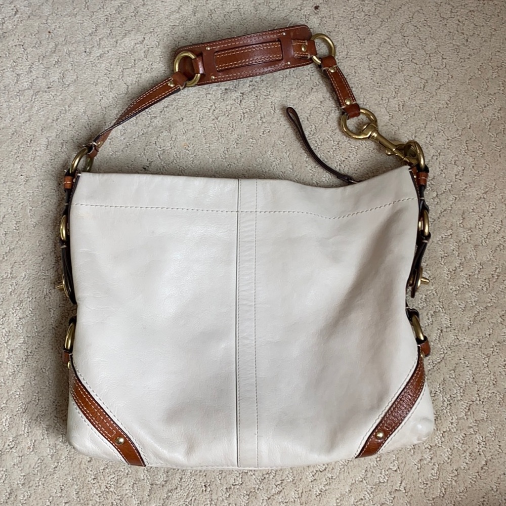 Cream coach bag